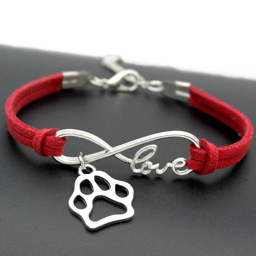 handmade Women Stylish  Love Pets Dogs Lover Cat Animal Bear Paw Charms Pendant Bracelet Friendship Gift