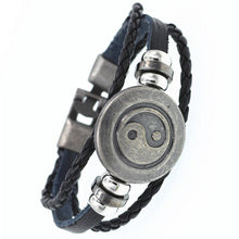 Load image into Gallery viewer, Handmade Adjustable Multilayer Wide Genuine Leather Cuff Bracelet Men Bohemian Vintage  Leaves gun Charm Bracelets