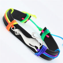 Load image into Gallery viewer, Antique Silver Cute Cat Charms  PU Leather Bracelets Lovely Animal handmade Braid  colorful Jewelry kids Gifts