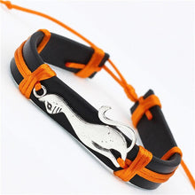 Load image into Gallery viewer, Antique Silver Cute Cat Charms  PU Leather Bracelets Lovely Animal handmade Braid  colorful Jewelry kids Gifts