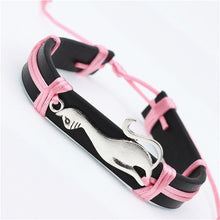 Load image into Gallery viewer, Antique Silver Cute Cat Charms  PU Leather Bracelets Lovely Animal handmade Braid  colorful Jewelry kids Gifts